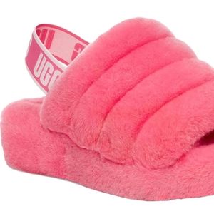 NWT UGG SLINGBACK Pink UGG Platform Groovy Shearling Fur Luxury Slippers